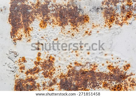 Damage paint and rust on old metal can used for background texture
