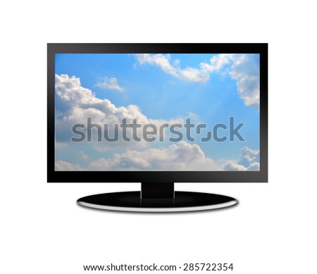 LCD tv screen on a white background