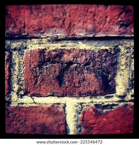 A close-up of a single brick surrounded by more bricks.