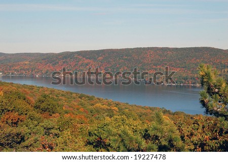 Greenwood Lake Hudson Valley NY autumn vista