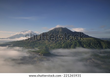 Volcano Mount Batur is located in Bali , Indonesia is one of the great places to be visited (image has certain noise when view full resolution)