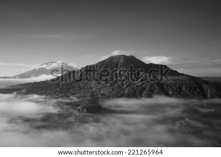 Volcano Mount Batur is located in Bali , Indonesia is one of the great places to be visited (image has certain noise when view full resolution)