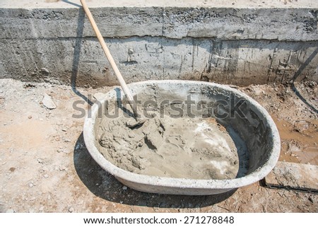 concrete and plaster mix tray