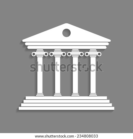 white greek colonnade isolated on dark grey background concept of lawyer justice palace judge monumental facade and courtroom trendy modern logo branding design vector illustration white greek colonnade isolated on dark grey background concept of lawyer justice palace judge monumental facade and courtroom trendy modern logo branding design vector illustration