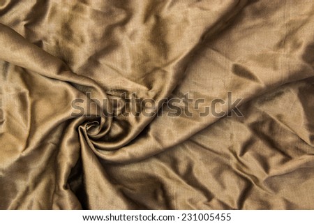 Deluxe silk cloth background with waves and drapery. Backdrop for fashion luxury design