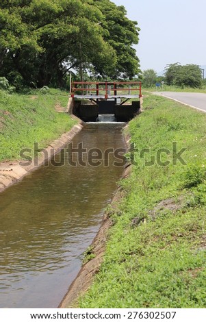 Irrigation water delivery Canal.