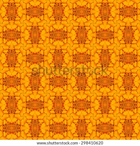 Seamless yellow flower pattern, abstract simple background