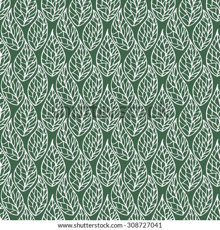 Seamless abstract background with leaves.Seamless leaves pattern. Green leaves texture. Decorative ornamental spring pattern. Fabric, background, wrapping paper, package, covers.