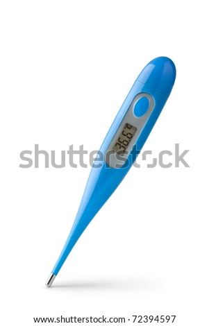 Medical digital thermometer. Isolated on white.