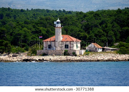 stone lighthouse on croatian island