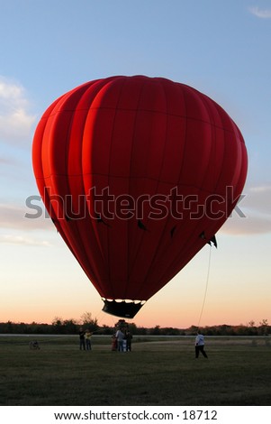Grounded: Hot air balloon, from First Annual Hugo Oklahoma Balloon Festival.