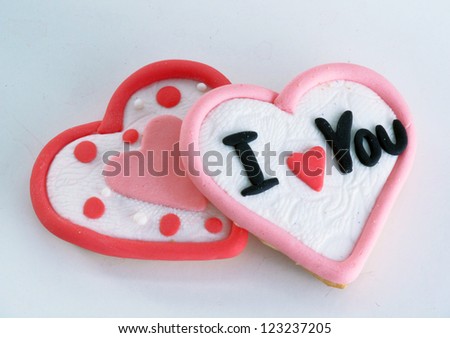 San Valentin love cupcakes biscuit.