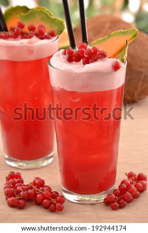 Forest fruit cocktail drinks.Cocktail drinks and fruit.