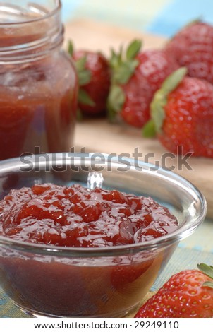 Strawberry jam,fruits preserves,strawberry preserve.Strawberry jam.