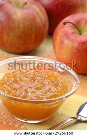 Apple preserve,apple conserve and apples.Apple jam.