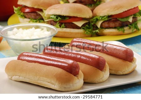 Couple Hotdogs,hamburgers