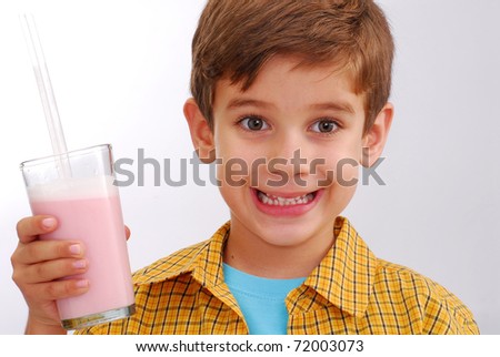 Boy Drinking Milk