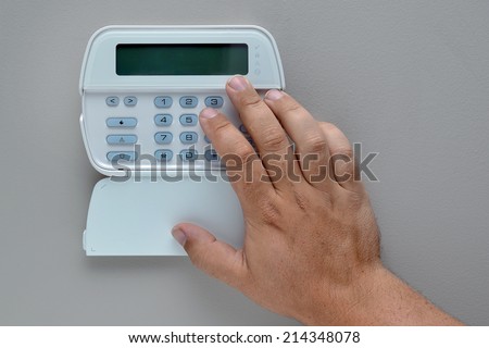 Home security alarm system keypad