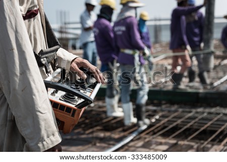 Remote control for operate to concrete pump or boom pump truck at construction site
