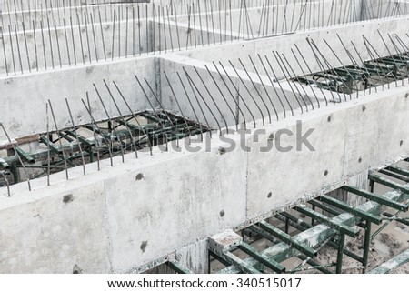 Concrete girder or concrete structure work