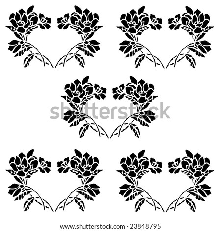 clip art flowers outline. clipart borders and frames.