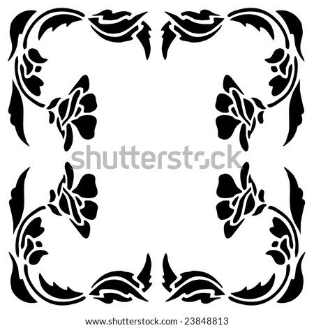 Logo Design on Clip Art Stencil Design Isolated On A White Background   Stock Photo