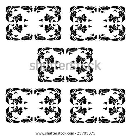 black and white clip art borders. Frame clip art flower lack
