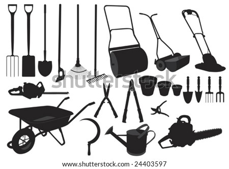 garden tools pictures. of various garden tools