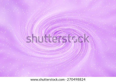 Beautiful abstract violet shiny background. Spiral galaxy and glitter