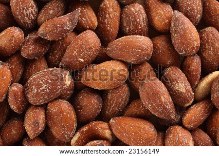 almond nut, closeup texture, salted and tasty, good for heart.