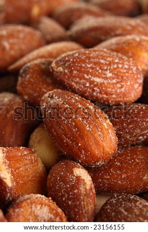 almond nut, closeup texture, salted and tasty, good for heart.