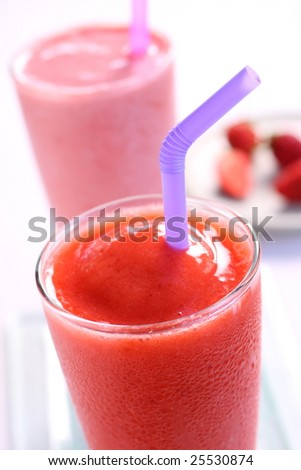 strawberry juice and frappe.