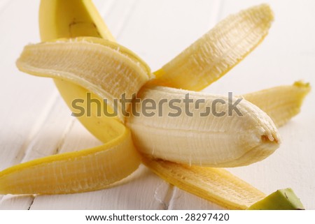 yellow long banana, tropical fruit, organic and high energy. good for health.