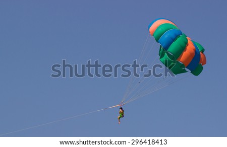 Sport activity - Parasailing smile over the black sea