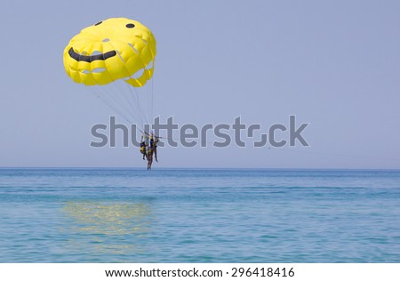 Sport activity - Parasailing smile over the black sea