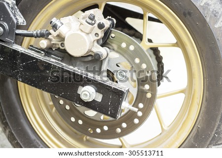 photography accident prevention with motorcycles brake system.