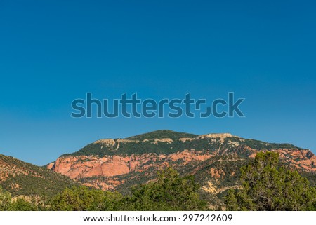 sense of mountain with sky in summer time.