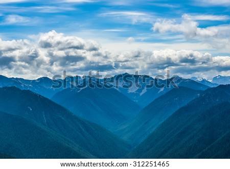 scenic view on  Hurricane Ridge Olympic National Park Washington State,Wa,Usa