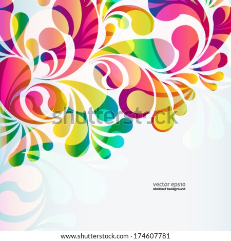 Abstract colorful arc-drop background. Vector. - stock vector