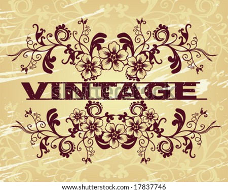 flower wallpaper vintage. stock vector : Flower vintage