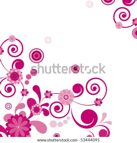 Vector Pink Floral Background. - 53444095 : Shutterstock