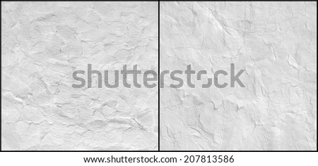 Paper texture. White paper sheet. Set