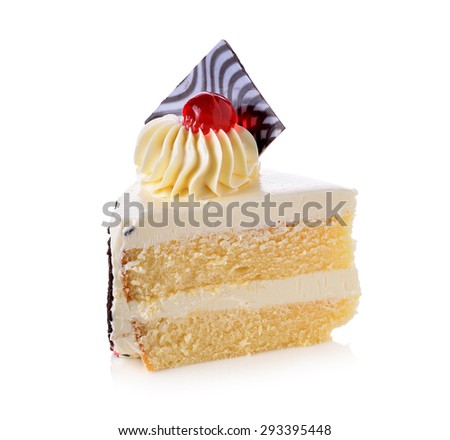 Fancy cake on white background
