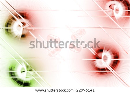 abstract green, red and white background