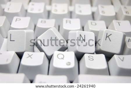 LINK written with keyboard buttons