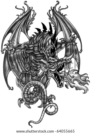 Huge Dragon Tattoo