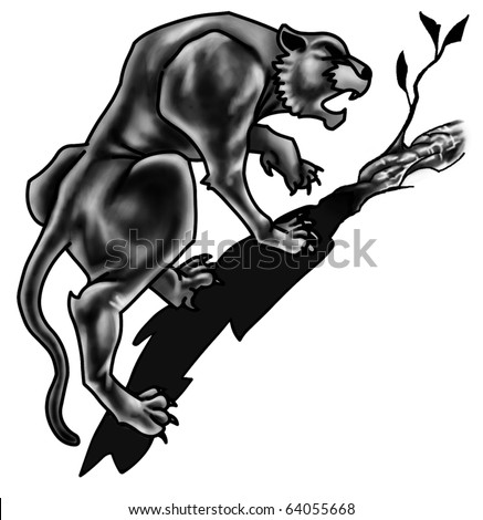 stock photo : Black Panther Tattoo