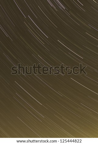 Movement of the stars at night, star trails