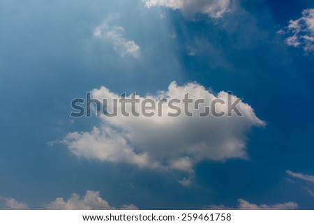 The atmosphere is bright and beautiful nature.Blue skies and cloud
