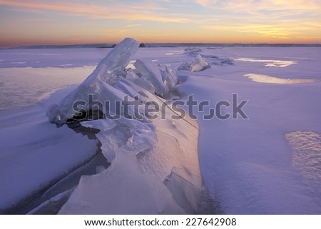 Ice figure in the ice field
